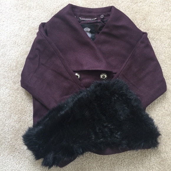Juicy Couture burgundy wool jacket xs - Picture 7 of 8